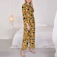 thumbnail image 3 of Lsque Sunflowers 1 Pattern Long Sleeve Pajama Set for Women - Soft 2-Piece Sleepwear and Loungewear Set with Pockets, Comfy Nightwear-Medium, 3 of 7