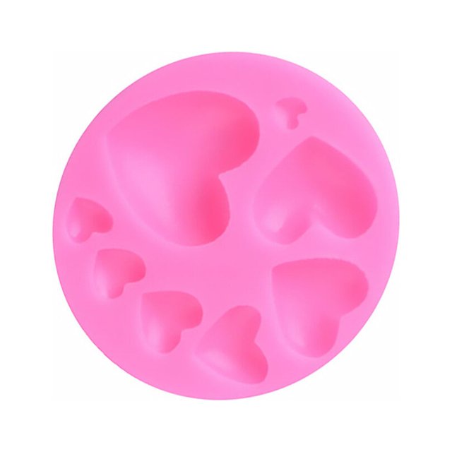 Moyic Molde de pastel Hearted Silicone Fondant Mold DIY Chocolate Baking Mold Herramientas y accesorios para hornear