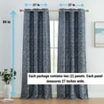 thumbnail image 3 of THD Avi Jacquard Slub Texture - Privacy Curtains with Grommet Lightweight Window Curtains Drapery Panels for Bedroom, Dining Room & Living Room, 2 Panels (37 x 84 Inch, Navy Blue), 3 of 7