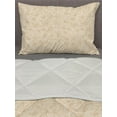 thumbnail image 3 of Beige Comforter & Sham Bedding Set, Abstract Floral Pattern with Leaves Swirls Spirals Pattern Ornamental Botany Theme, 3 pcs Duvet Set Microfiber Filling Quilt, 5 Sizes, Redwood Beige, by Ambesonne, 3 of 4