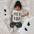 thumbnail image 5 of Generic Baby Boys Girls Clothes Set Halloween Letter T Shirt Tops Pants 2PCS Outfits for Christmas Holiday Party Halloween（6-12 Months White）, 5 of 9