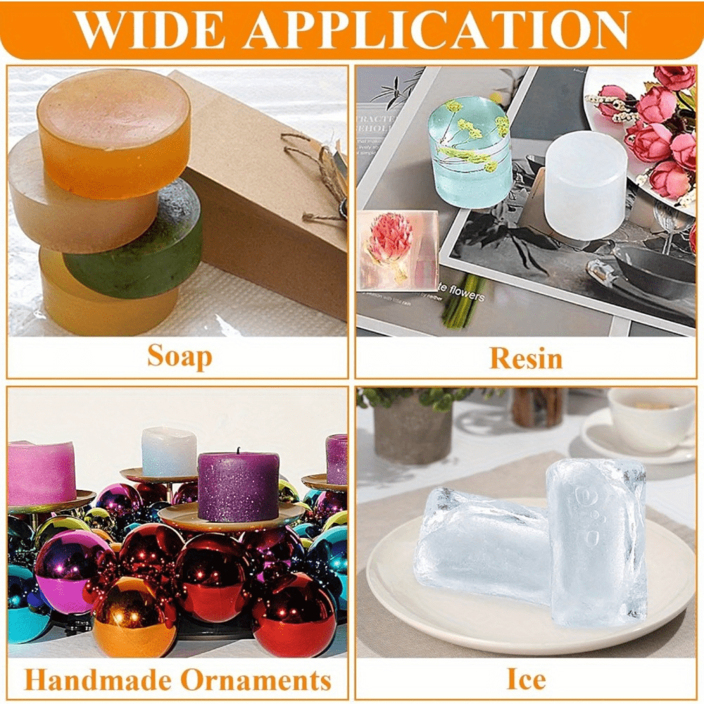 6Pcs Candle Molds for Candle Making, Hexagon Shaped Candle Molds, Silicone Cylinder Light Resin Molds, Pillar Candle Making Mold Set for Handmade Candle DIY Craft Home Decor Gift
