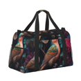 thumbnail image 2 of Kdxio Colorful Rose Bird Travel Duffel Bag Gym Bag Weekender Travel Bag Gym Bag for Women &Men Airplane Travel Essentials for Flying, 2 of 7