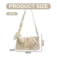 thumbnail image 2 of Bolso de hombro para mujer, cartera pequeña de piel, bolso plisado con cuerpo cruzado informal, 2 of 5