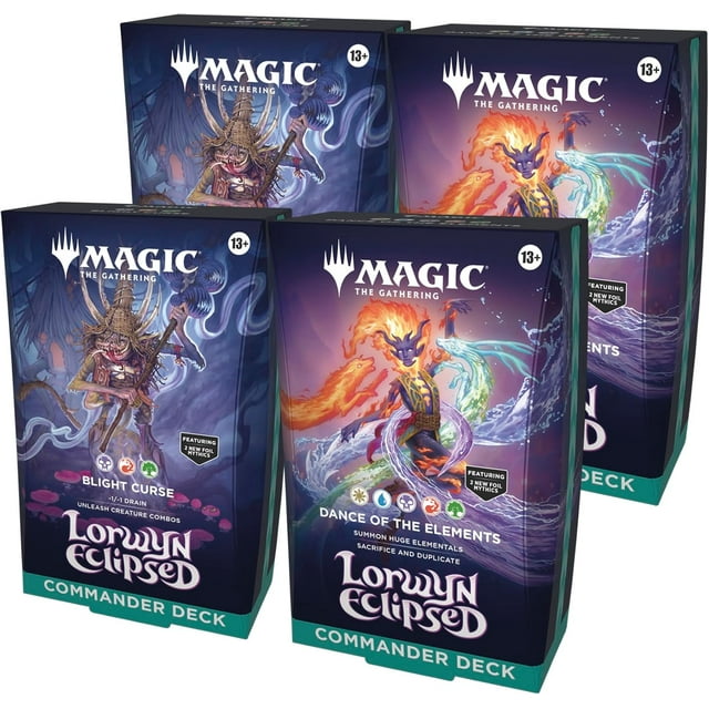Magic: The Gathering Lorwyn Eclipsed - Commander Deck Bundle - 2 of Each Deck