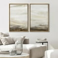 thumbnail image 3 of IDEA4WALL Framed Canvas Print Wall Art Set Abstract Indistinct Tornado Landscape Digital Art Neutral Cool and Neutral Tones Wall Decorative Zen Minimal Artwork for Home Decor - Natural 16"x24"x2, 3 of 5