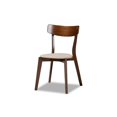 thumbnail image 2 of Baxton Studio Rika Mid-Century Modern Transitional Light Beige Fabric Upholstered and Walnut Brown Finished Wood 5-Piece Dining Set, 2 of 5