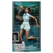 Barbie Inspiring Women Series Billie Jean King Collectible Doll, Approx. 12-in, Wearing Tennis Dress and Accessories