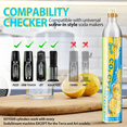 thumbnail image 3 of 60L Threaded Co2 Cartridges Cylinder 14.5oz CO2 Canister Sparkling Water Carbonates Compatible with Soda Streaming Maker Set of 3, 3 of 8