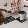 thumbnail image 4 of PONPRNGY 3 Pcs Bath Rugs Set, Bath Rug + Contour Mat + Toilet Seat Cover, Super Soft Microfiber Water Absorbent and Non-Slip Bathroom Rugs with Non-slip Backing, Machine Washable, 4 of 6