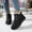 Black, variant on Women Fleece Lined Winter Snow Ankle Boots, Waterproof Side Zipper Warm Booties, Non-Slip Lightweight Casual Cold Weather Shoes Gray 9.5(43)