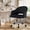 Midnight Black, variant on MOJAY Modern Mid-Back Tufted Velvet Office Chair, Swivel Height-Adjustable Home Desk Chair,Cute Velvet Soft Seat Vanity Chair with Rivet and Arm Support (Sherpa-Pink)