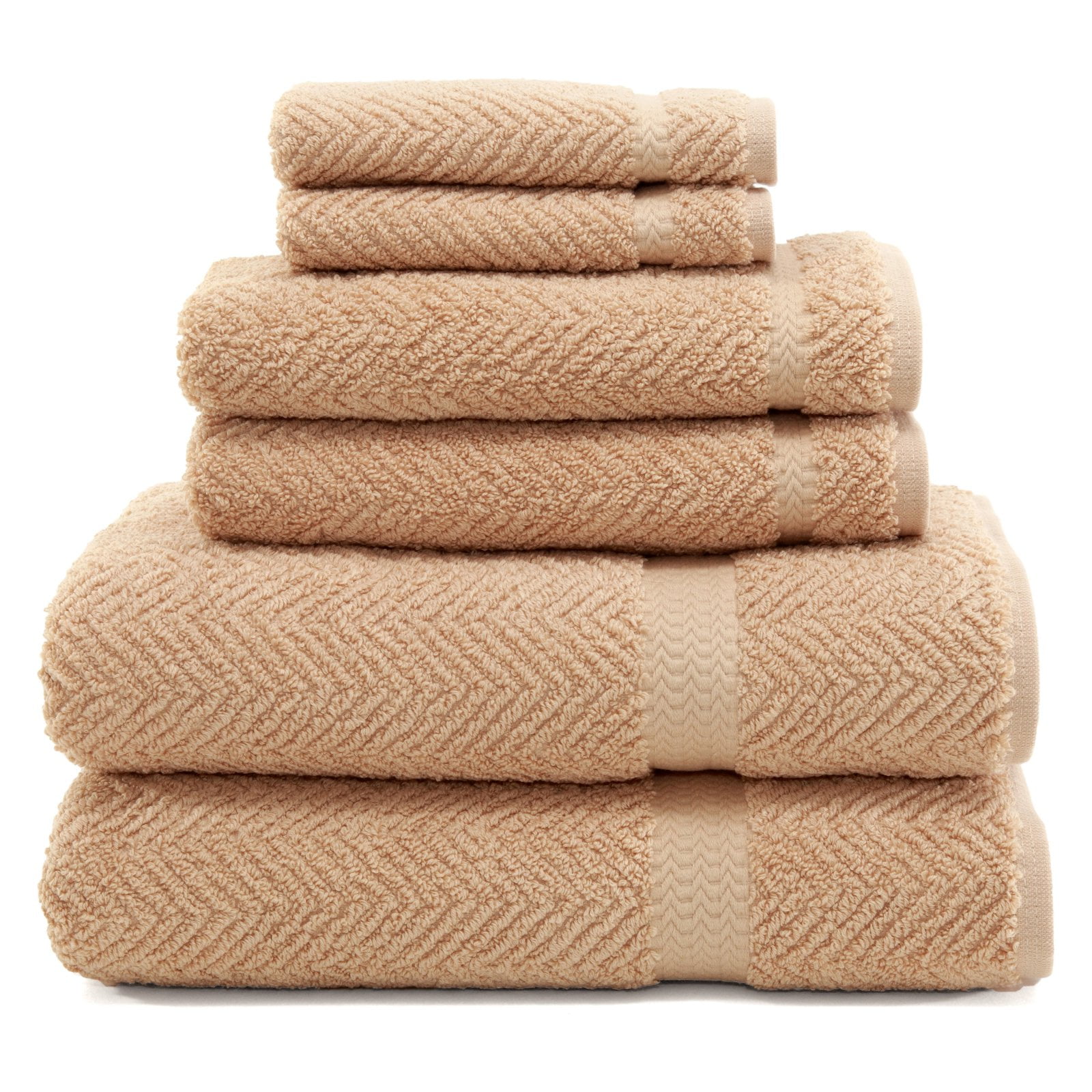 Linum Home Textiles Herringbone 6 Piece Towel Set - Walmart.com