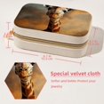 thumbnail image 5 of Giraffe Velvet Portable Necklace Holder with Removable Compartment - Earring Organizer and Bracelet Holder Gift, 5 of 7