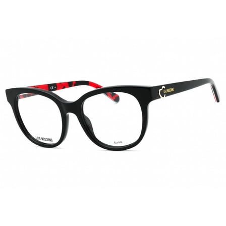 Moschino Love MOL599 UYY Women's Black Pattern Red Eyeglasses