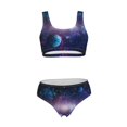 thumbnail image 5 of Kdxio Planets Stars And Galaxies1 for Womens High Waisted Bikini Top Sports Style Two Piece Bathing Suits, 5 of 5