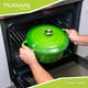 thumbnail image 3 of Olla holandesa de hierro fundido con tapa – Cacerola esmaltada antiadherente apta para horno – Batería de cocina resistente para horno holandés – Verde, 7.3 cuartos, 30 cm – de Nuovva, 3 of 5