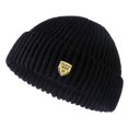 thumbnail image 2 of Tnobhg Autumn Winter Solid Color Knitting Hat Women Men Logo Print Brimless Beanie Hat Casual Short Ribbed Couple Hat, 2 of 8