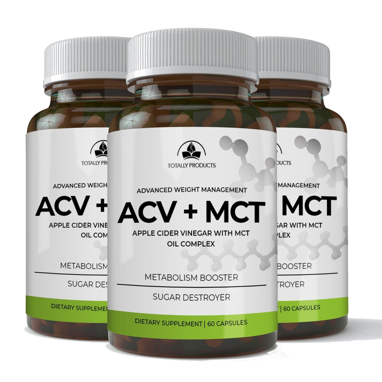 Apple Cider Vinegar with MCT Oil Complex (180 capsules)