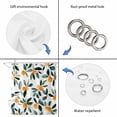 thumbnail image 3 of Burnt Orange Shower Curtain Set - Standard 72" x 72" Washable Bathtub Curtain with 12 Hooks, Spring Summer Botanical Watercolor Waterproof Fabric Stall Shower Curtains for Bathroom/Bathtub Décor, 3 of 6