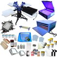 thumbnail image 1 of INTBUYING 3 Color Screen Printing Kit T-Shirt Printing Press 4 Station Screen Printing Machine Press DIY T-Shirt Printer, 1 of 8