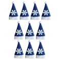 thumbnail image 4 of 10x Portacubiertos navideños Mini gorro de Papá Noel Portacubiertos Botella de Vino azul, 4 of 9