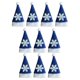 thumbnail image 4 of 10 portacubiertos navideños con gorro de Papá Noel y mini tapas para botellas de vino. azul, 4 of 9