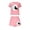Pink, variant on Feancey Lounge 2 Piece Sets for Women Halloween Pajama Shorts Set Vintage Witch Print Tshirts and Short Pants Two Piece Sleepwear Pink L