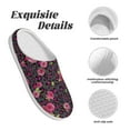 thumbnail image 5 of Lsque Rose Mix Leopard 2 Pattern Womens Comfort Cotton on Scuff With Memory Foam and Anti-skid Sole Slipper-39/40, 5 of 7