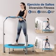 thumbnail image 3 of Trampolín Plegable 102 cm SereneLife, Trampolín Compacto para Ejercicio para Adultos, Brincolin con Manillar de Espuma, Equipamiento para Ejercicio Interior/Jardín, 100 kg, 3 of 7