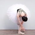 thumbnail image 3 of Women Elastic Waist Ballet Tutus Skirt 7 Layered Tulle Hard Organdy Pancake Dance Skirts with Panty for Festival Costume, 3 of 9