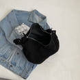 thumbnail image 2 of Bolsa de mensajero de pana de hombro femenino casual Moda para fiesta (Negro) Ehuebsd Para Estrenar, 2 of 9