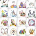 thumbnail image 2 of Funda de almohada de conejo de dibujos animados para decoración del hogar, suministros de fiesta de Pascua, accesorios, funda de cojín de Adorno, 2 of 3