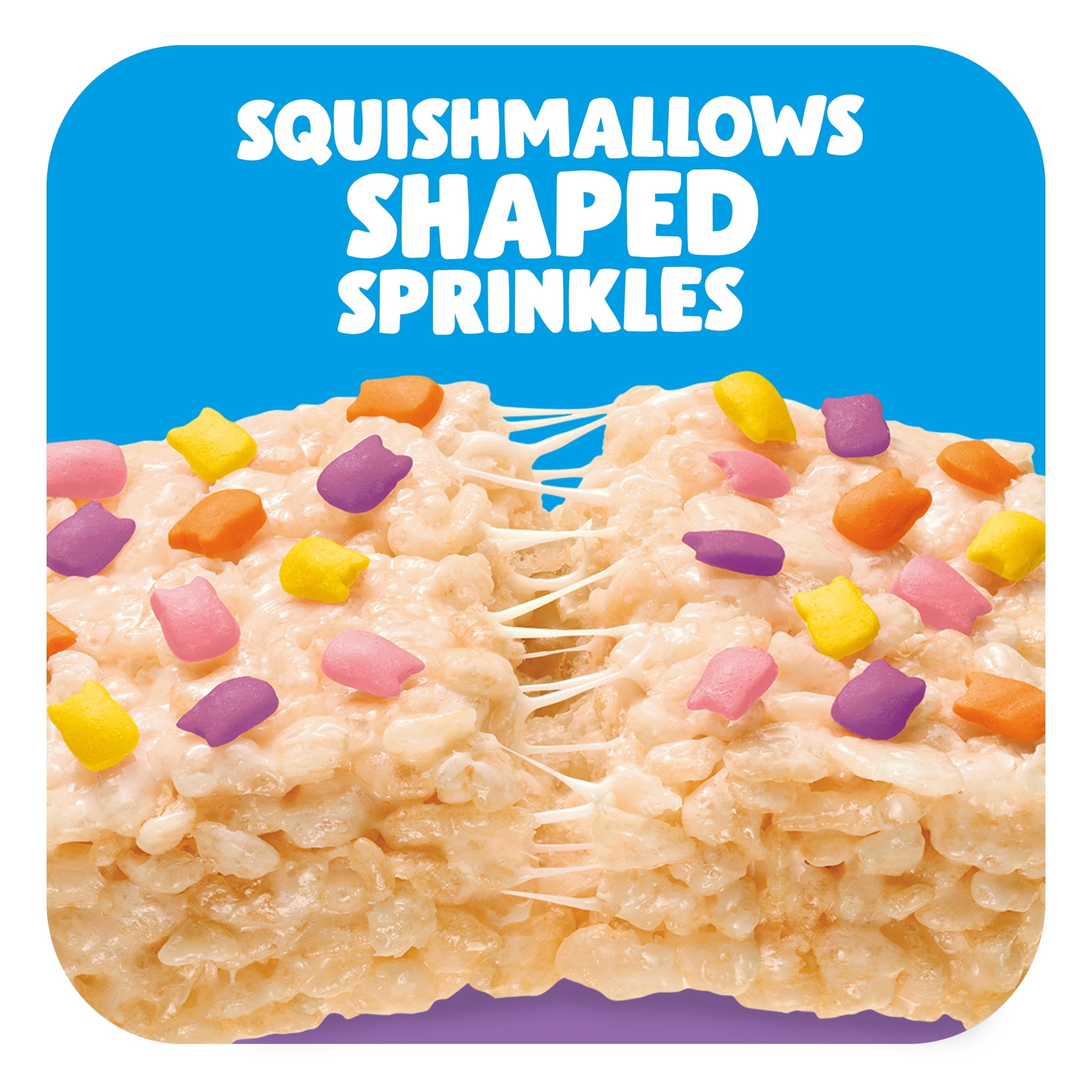 (2 pack) Rice Krispies Treats Original Squishmallows Chewy Crispy Marshmallows Squares, Kids Snacks, 5.6 oz, 8 Count