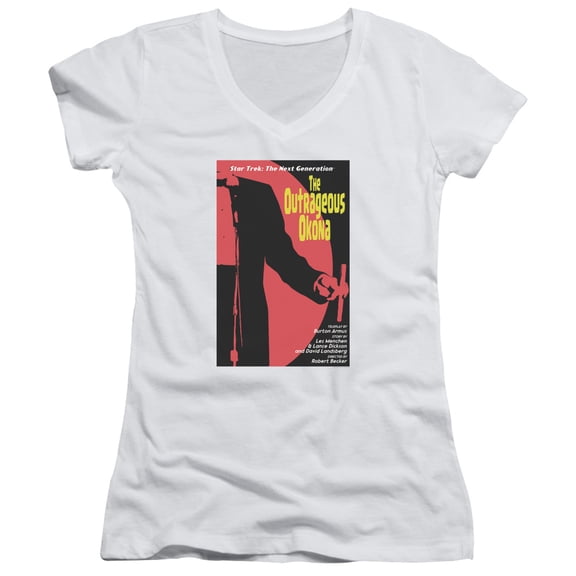 Star Trek Tng Season 2 Episode 4 Junior Women's V-Neck T-Shirt White