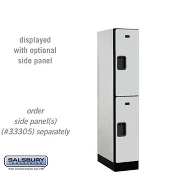 SalsburyIndustries Double Tier 1 Wide 5 ft. X 21 in. Designer Wood Locker - Gray