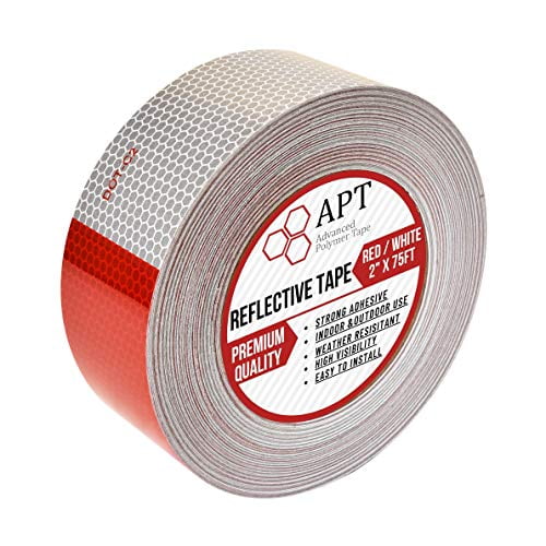 APT Dot-C2 High Intensity Grade Safety Reflective Conspicuity Tape, for Trailers, Car, Bike, 2" x 75 ft, 1 Roll/Pack