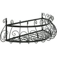 thumbnail image 4 of MyGift Window Boxes Planter, Wall Mounted Flower Plant Tack, Black Metal Scrollwork Design, 4 of 4