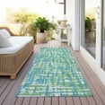 thumbnail image 6 of Addison Rugs Chantille Indoor/Outdoor Transitional Geometric, Abstract Turquoise Washable Runner Rug, 2'3" x 7'6", 6 of 6