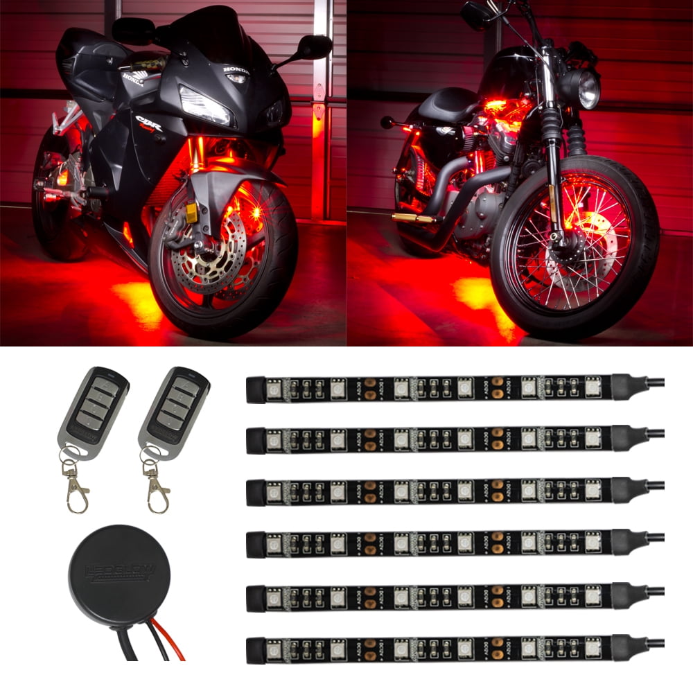LEDGlow 6pc Advanced Red SMD LED Mini Motorcycle Light Kit