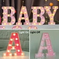thumbnail image 4 of CSChome Warm White Alphabet Light LED Letter Light - Glitter Alphabet Sign with Hanging Hole, Night Light for Party Wedding Home Decoration, 4 of 7