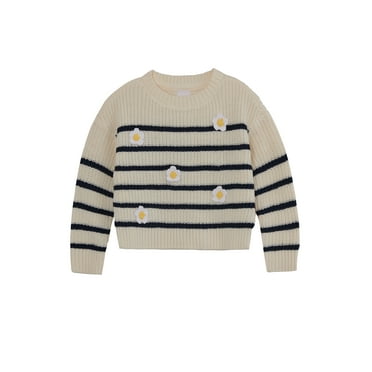Wonder Nation Girls Embellished Sweater, Sizes 4-18 & Plus