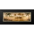 thumbnail image 2 of Marcon, Michael 24x11 Black Modern Framed Museum Art Print Titled - Golden Tropics I, 2 of 5