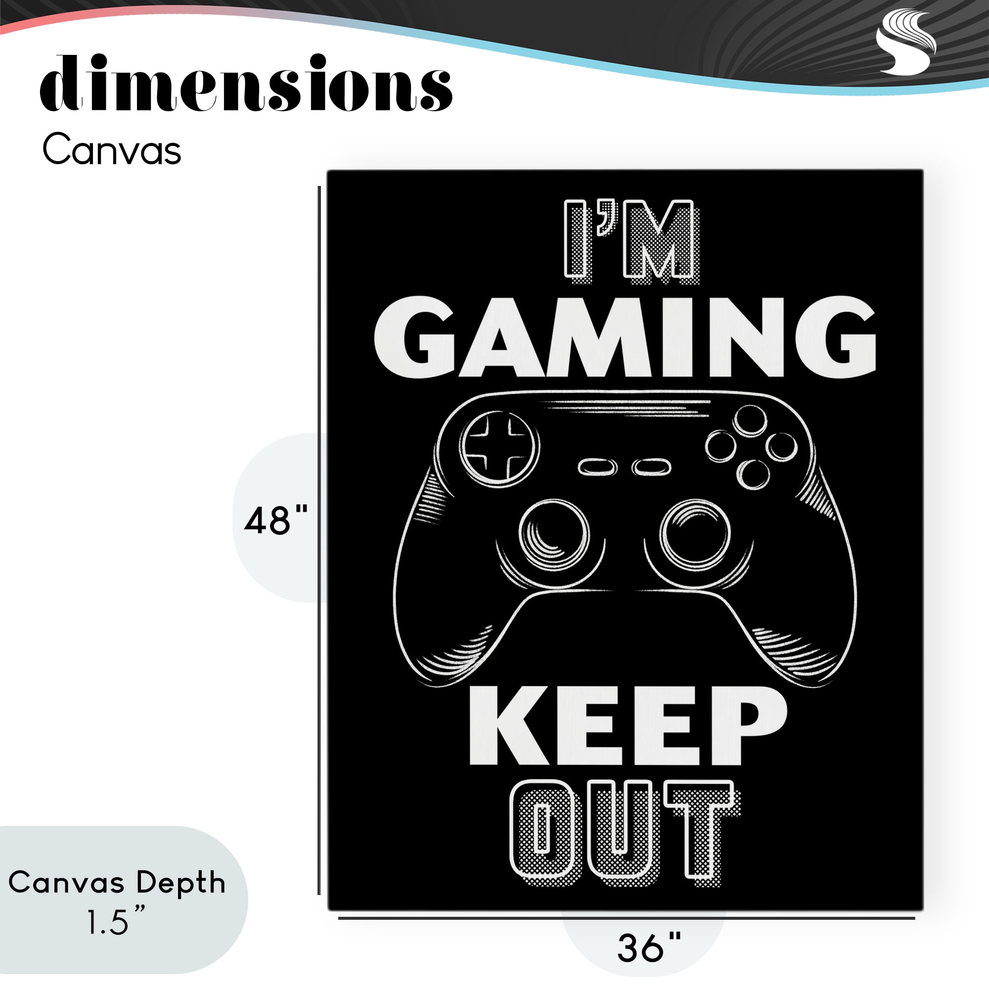 Stupell Industries I'm Gaming Keep Out Canvas Wall Art, design by Marcus Prime