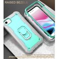 thumbnail image 4 of iPhone 6 Case, iPhone 7 Case, iPhone SE 2020 Case 2nd Gen, Allytech Full Body Shockproof Holster Hybrid 3 in 1 Slim Heavy Duty Rugged Case for iPhone 6/7/8/ iPhone SE 2020, Gray + Green, 4 of 5