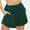 Green, variant on Women’s Fashion Shorts Dgankt Women's Summer Casual Solid Color Drawstring Elastic Quarter Shorts Pants Women's Linen Shorts
