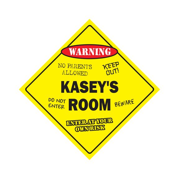 SignMission X-Kaseys Room 12 x 12 in. Crossing Zone Xing Room Sign - Kaseys