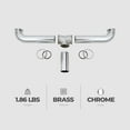 thumbnail image 3 of Master Plumber 2 Bowl Center Outlet Drain with Chrome Plated Brass, Silver, 3 of 7