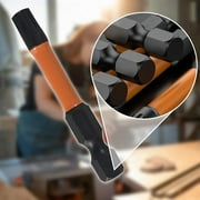 Clearance! Huayishang Hex Bit Set Impact Hex Head Allen Drill Bit Set S2 Allen Key Bits Hex Drill Bits Set Anti Black with Storage Box (10Pcs), Hexagon Bit Black