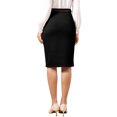 thumbnail image 3 of INSPIRE CHIC Pencil Skirt for Women Knee Length High Waisted Elegant Office Work Midi Skirts with Belt S Black, 3 of 6